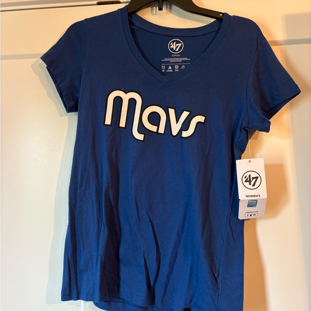 47 Blue Fitted Mavs Short Sleeve Tee‎